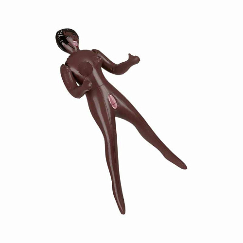 Надувная мини-кукла коричневого  цвета для фаллостимуляции NMC 120102