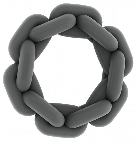 Серое эрекционное кольцо Shots Media BV SONO №5  SON005GRY