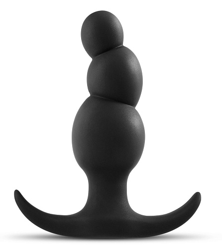 Чёрная фигурная анальная пробка Blush Novelties Stacked Plug BL-18525 (7,6 см)
