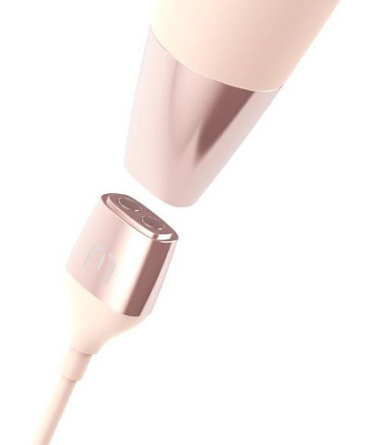 Нежно-розовый хай-тек вибромассажёр-газель со съёмной насадкой ImToy Gazella (21,8 см)