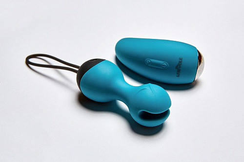 Бирюзовые виброшарики с вибропультом Le Frivole SuperNova 05498