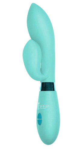 Мятный вибратор с клиторальным отростком Indeep Gina 7700-04indeep (20 см)