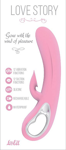 Розовый вибратор Lola toys Love story Gone with the wind of pleasure 3002-01 (21 см)