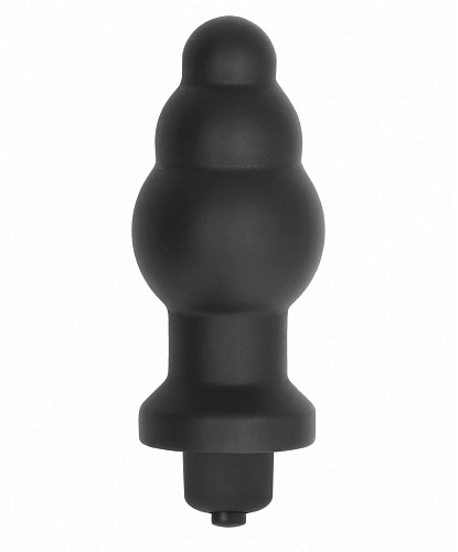 Анальный чёрный вибростимулятор Shots Media BV Anal Vibrator No.57 SON057BLK (8,7 см)