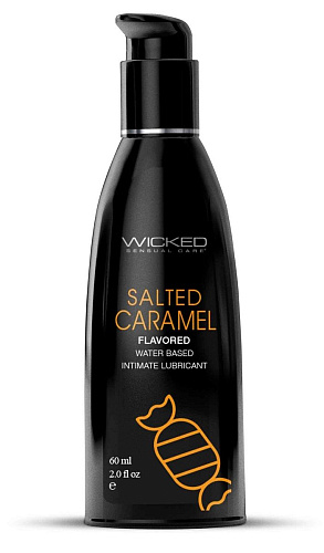 Лубрикант с ароматом «Соленой карамели» Wicked Aqua Salted Caramel 90322 (60 мл)
