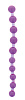 Фиолетовая анальная цепочка NMC JUMBO JELLY THAI BEADS CARDED LAVENDER 110505 (31,8 см)
