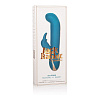 Бирюзовый вибратор с изогнутой головкой California Exotic Novelties Jack Rabbit Signature Silicone Rocking G Rabbit SE-0609-20-3 (20 см)