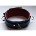 Чёрный средний подшитый ошейник с красной подкладкой Beastly 10335-1BR
