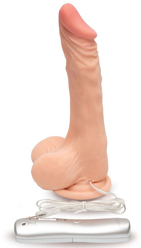 Телесный реалистичный вибратор с ротацией Пикантные штучки DP02026-7J (20 см)