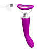 Фиолетовый вибратор с вакуумной чашей aixiASIA Alon 0087 (22 см)