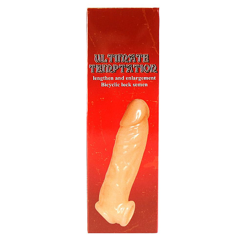 Прозрачная закрытая насадка-реалистик Sextoy 2011 00518 A