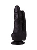 Двойной фаллоимитатор чёрного цвета на присоске LOVETOY (А-Полимер) 404700 (17 см)