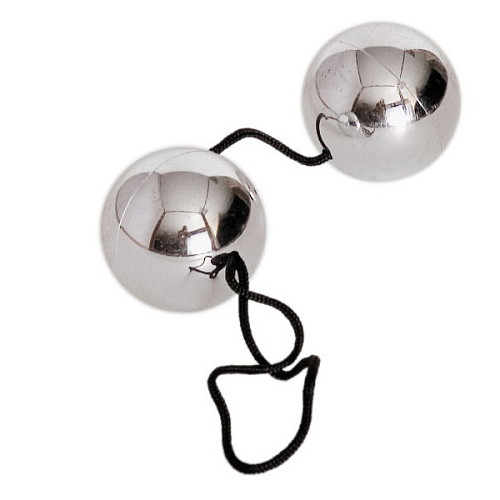 Серебристые вагинальные шарики ToyFa BI-BALLS 885006