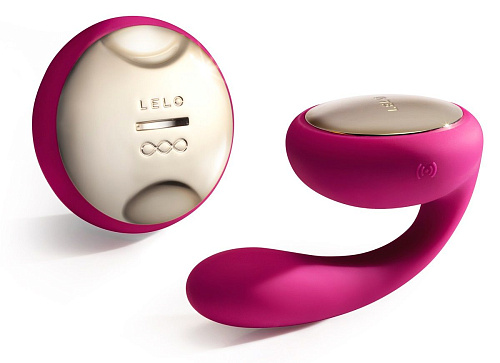 Ярко-розовый вибромассажёр для пар Lelo Ida Cerise LEL7459