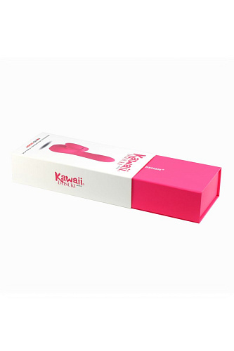 Розовый вибратор с клиторальным стимулятором Tokio Design Kawaii Daisuki 3 TD-1411 (15,2 см)