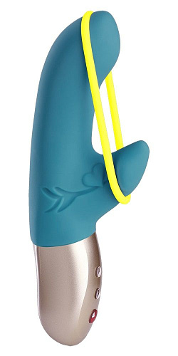 Бирюзовый мини-вибратор с силиконовой петлёй Fun Factory Amorino 1641874 (17,7 см)