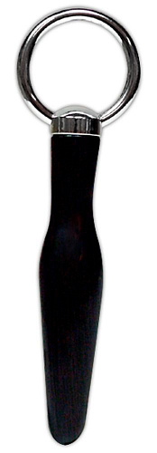 Анальный массажёр с серебристым кольцом и чёрной ручкой Orion 0514888 (10,5 см)