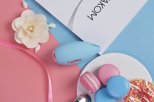 Голубой вибростимулятор клитора с эффектом поцелуя рыбки Svakom Candy S4-BLUE