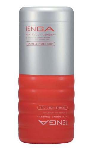 Мастурбатор красного цвета Tenga Double Hole CUP TOC-104