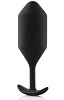Чёрная пробка для ношения b-Vibe Snug Plug 4 BV-010-BLK (14 см)