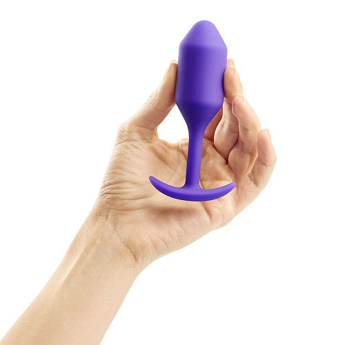 Фиолетовая пробка для ношения b-Vibe Snug Plug 2 BV-008-PUR (11,4 см)