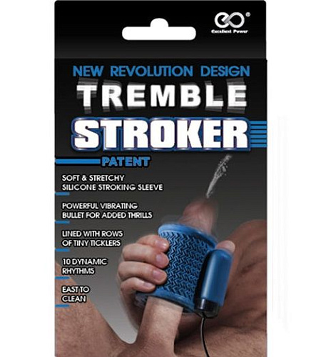 Синий вибромастурбатор NMC TREMBLE STROKER 170160