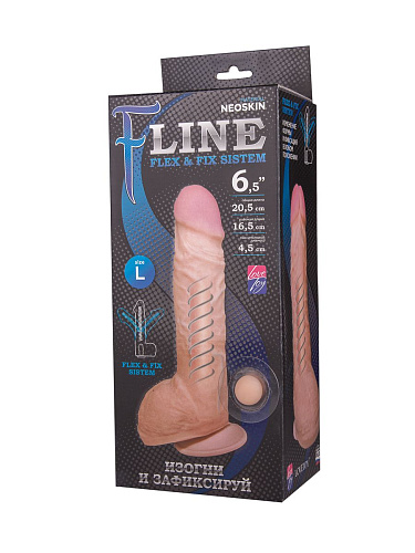 Реалистичный фаллоимитатор телесного цвета на присоске LOVETOY (А-Полимер) F LINE 582603 (20,5 см)