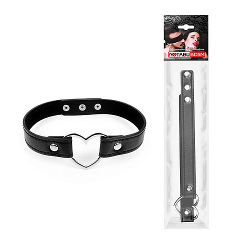 Чёрный ошейник с сердечком Bior toys NTB-80558