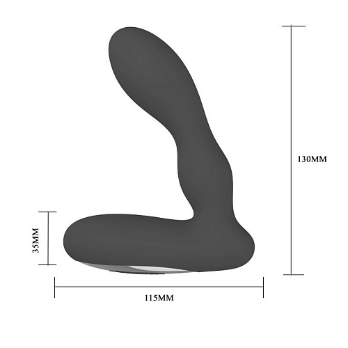 Чёрный вибромассажёр простаты Baile Brave BI-040032-0801