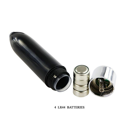 Серебрянное виброяйцо с растягивающимся шнуром Baile BI-014122-3