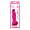 Ярко-розовый фаллоимитатор на присоске NS Novelties ColourSoft 5 Soft Dildo NSN-0410-24 (17,8 см)
