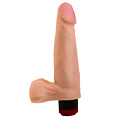 Реалистичный виброфаллос телесного цвета с пышной мошонкой LOVETOY (А-Полимер) 801601 (18,5 см)