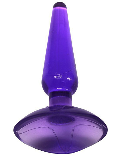 Фиолетовая анальная пробка на присоске Eroticon Butt Plug 30494-2 (11 см)
