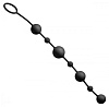 Чёрная анальная цепочка XR Brands Linger Graduated Anal Beads AE178 (35 см)