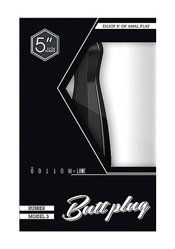 Чёрный анальный стимулятор на присоске Shots Media BV Bottom Line Model 3 BTM010BLK (13 см)