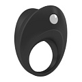 Чёрное эрекционное кольцо с вибрацией OVO B10 BLACK