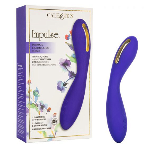 Фиолетовый вибратор с электростимуляцией California Exotic Novelties Intimate E-Stimulator Wand SE-0630-15-3 (21,5 см)
