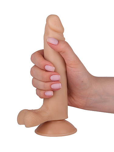 Реалистичный фаллоимитатор телесного цвета с мошонкой Сумерки богов №6 101-06 BX DD (16,5 см)