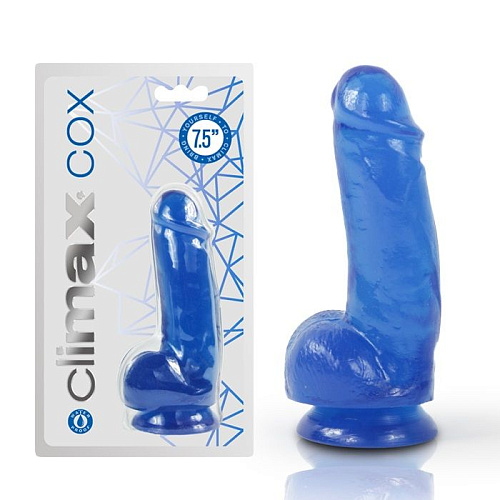 Голубой фаллоимитатор Topco Sales Climax Cox 7.5 Colossal Cock Bawdy Blue 1070116