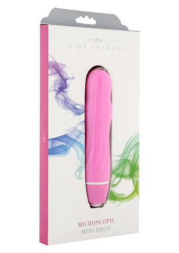 Розовый мини-вибратор Vibe Therapy Microscopic Mini Deco 50828 (12,5 см)