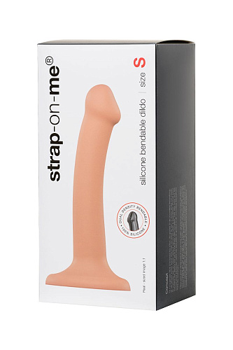 Телесный фаллос на присоске Strap-on-me Silicone Bendable Dildo S 6013090 (17 см)