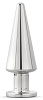 Серебристая анальная пробка EDC Wholesale Sinner Metal Pointy Buttplug SIN048 (11,5 см)