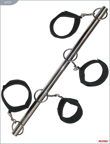 Металлическая распорка с неопреновыми манжетами для рук и ног X-Market Ltd 69729