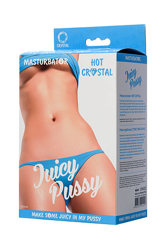 Прозрачный реалистичный мастурбатор ToyFa Juicy Pussy Hot Crystal 894003