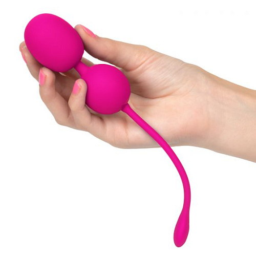 Розовые вагинальные шарики с вибрацией California Exotic Novelties Rechargeable Dual Kegel SE-1328-20-2