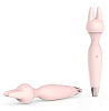 Нежно-розовый хай-тек вибромассажёр-газель со съёмной насадкой ImToy Gazella (21,8 см)