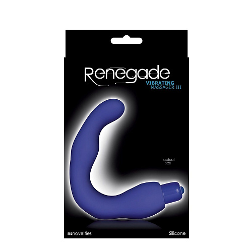 Синий массажёр простаты с вибрацией NS Novelties Renegade Vibrating Massager III NSN-1102-37