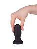 Чёрная овальная пробочка на ножке LOVETOY (А-Полимер) 426400 (10 см)
