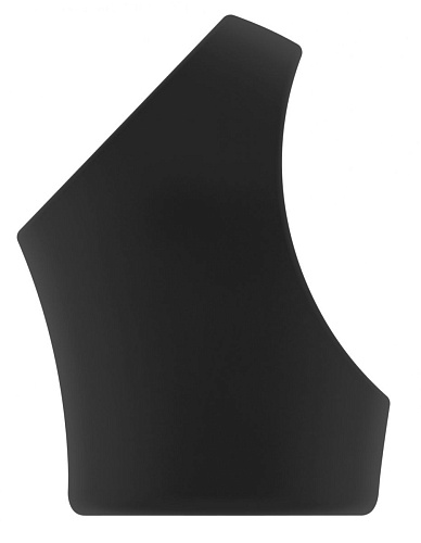 Чёрное эрекционное кольцо для пениса и мошонки Shots Media BV No45 Cockring with Ball Strap SON045BLK