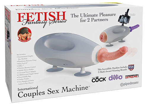 Вибромассажёр для пар с пультом ДУ Pipedream International Couples Sex Machine PD3763-19